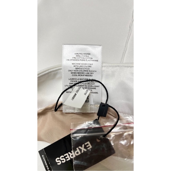 EXPRESS NWT White Ankle High Rise Seamed Pants (4R) - Picture 8 of 8